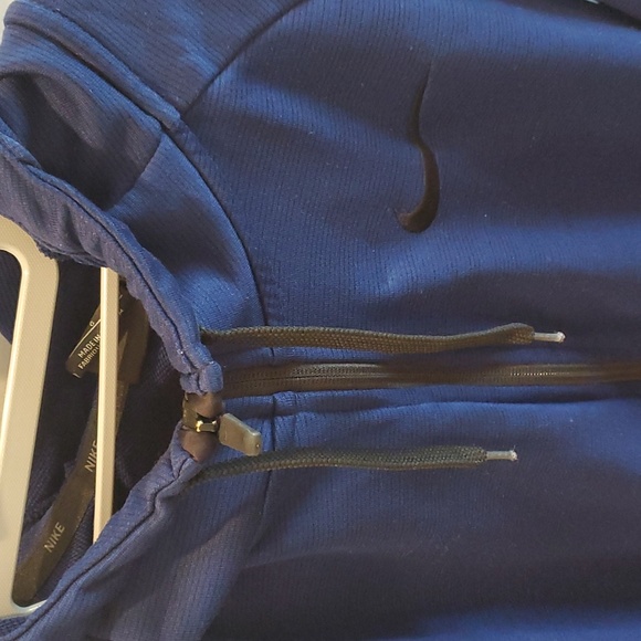 Nike Dri-fit Blue Zip Hooded Sweatshirt - Picture 2 of 4